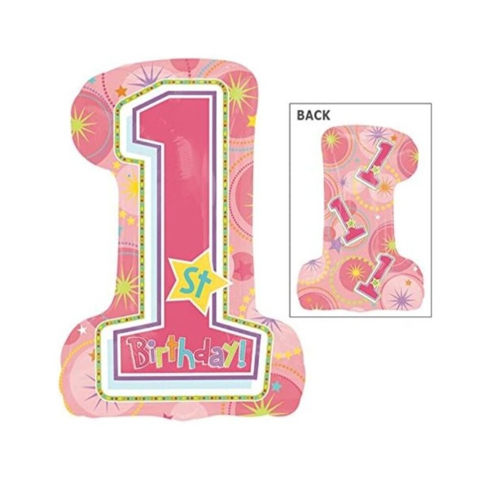 One-derful Baby Girl Birthday Foil Balloon Jumbo 28"